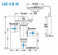 LAC 10/295HP (1 3/8 + 1 1/8) Регулятор давления конденсации Sporlan